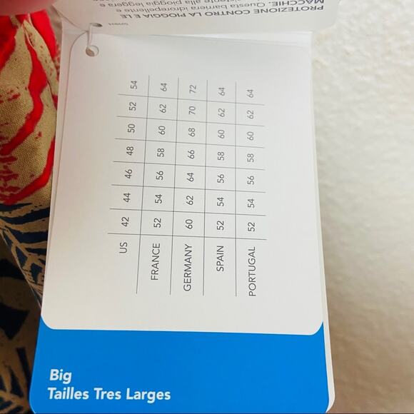 Columbia Swim Trunks Omni-Shield Tropical Stripe Men's NWT Tan Blue Red sz 2X - Picture 6 of 16